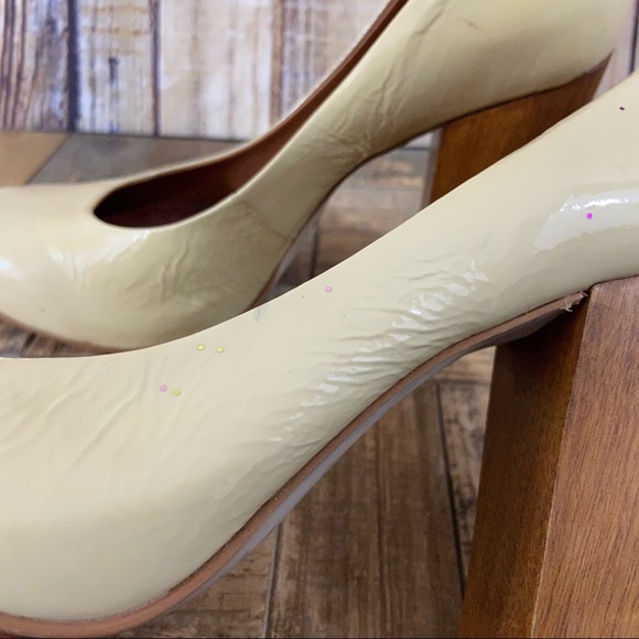 Aldo Cream Wooden boxed toe heels size 39 - Picture 7 of 11